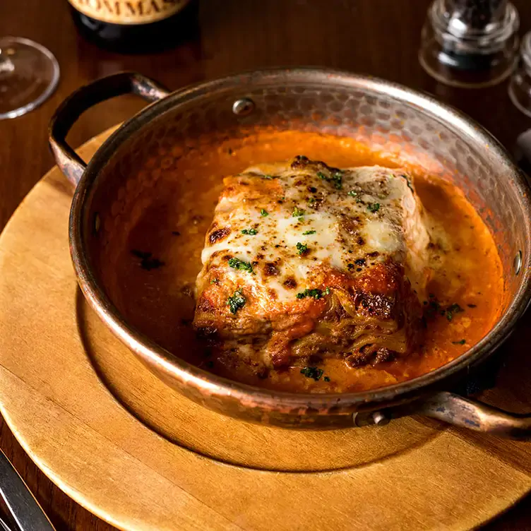 A lasagne dish at Cucina Rustica, one of the best romantic restaurants in Birmingham.