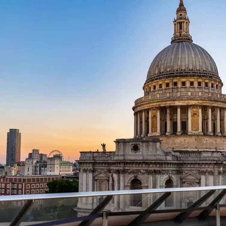 Views over St. Paul’s Cathedral at Madison Restaurant, one of the best rooftops in London