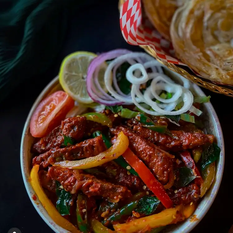 Roast meat with chillis and onions at Ashraf’s Indian Kitchen, one of the best Indian restaurants in Glasgow. Credit: Ashraf’s Indian Kitchen