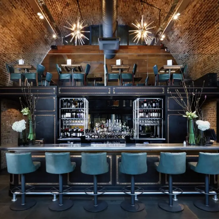 The downstairs bar and mezzanine at Black & Blue, one of the best steak restaurants in London. Credit: Black & Blue