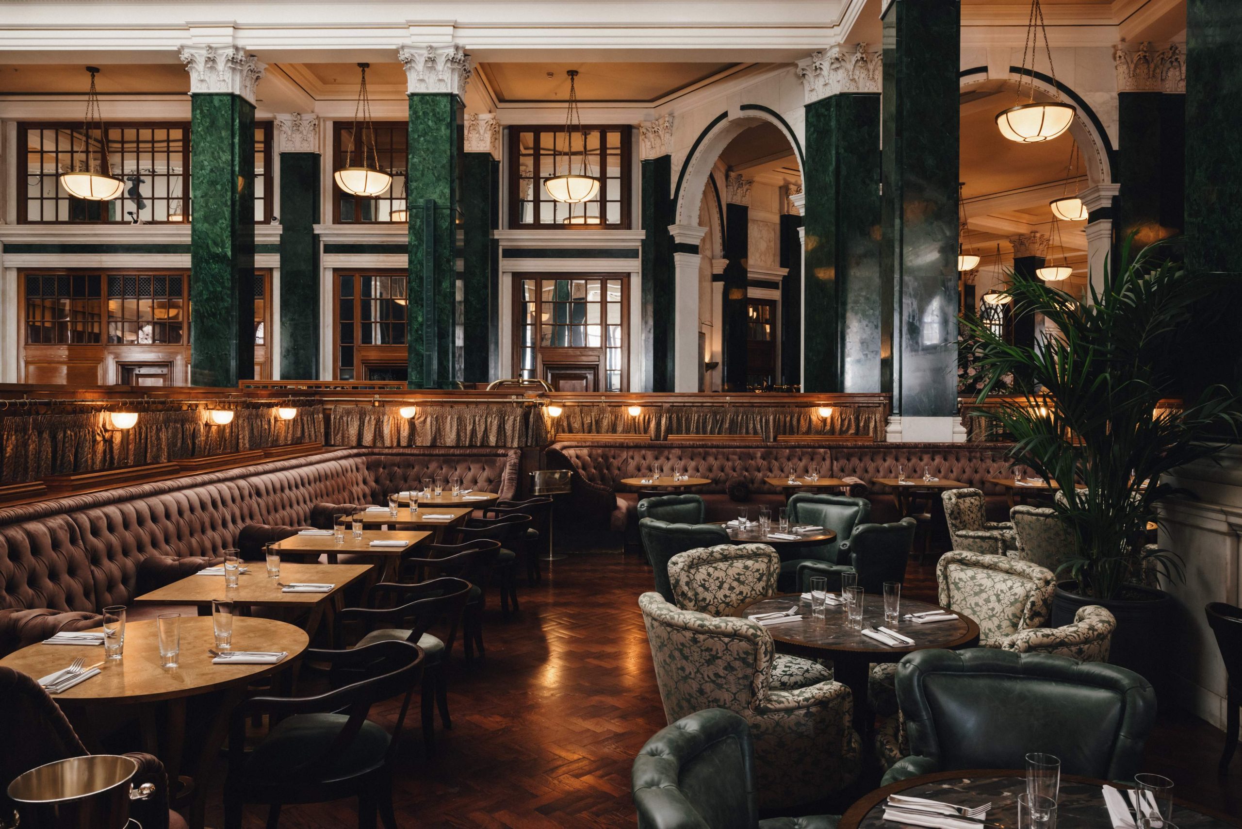 The seating area at Cecconi’s, one of the best Italian restaurants in London. Credit: Cecconi’s