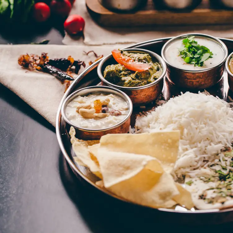 A mixed curry platter at Dakhin, one of the best Indian restaurants in Glasgow. Credit: Dakhin