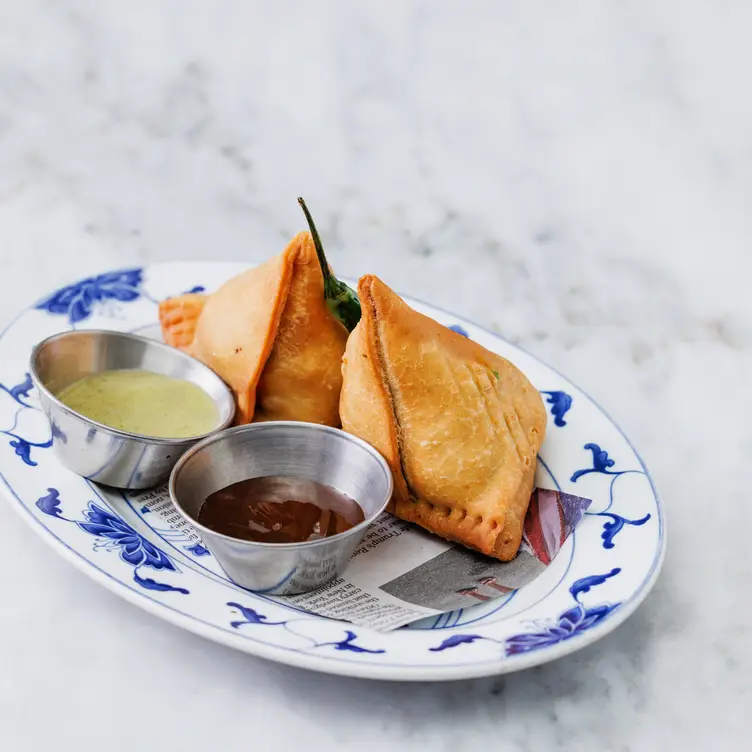 Samosas at Indian Cafe Racer, one of the best Indian restaurants in Birmingham. Credit: Indian Cafe Racer