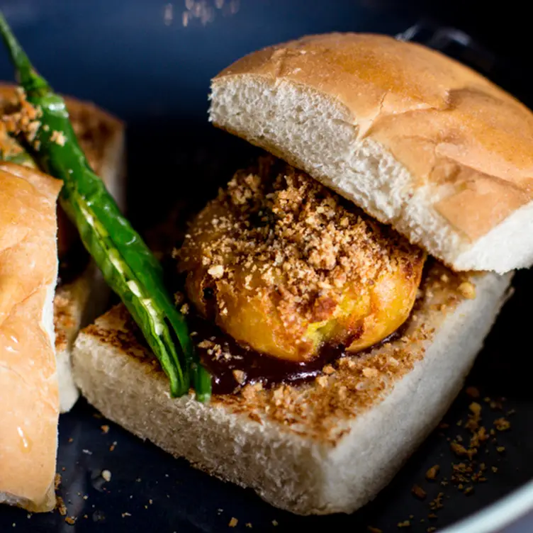 A Vada Pav, deep fried potato dumpling in a bun at Wah Ji Wah, one of the best Indian restaurants in Manchester. Credit: Wah Ji Wah