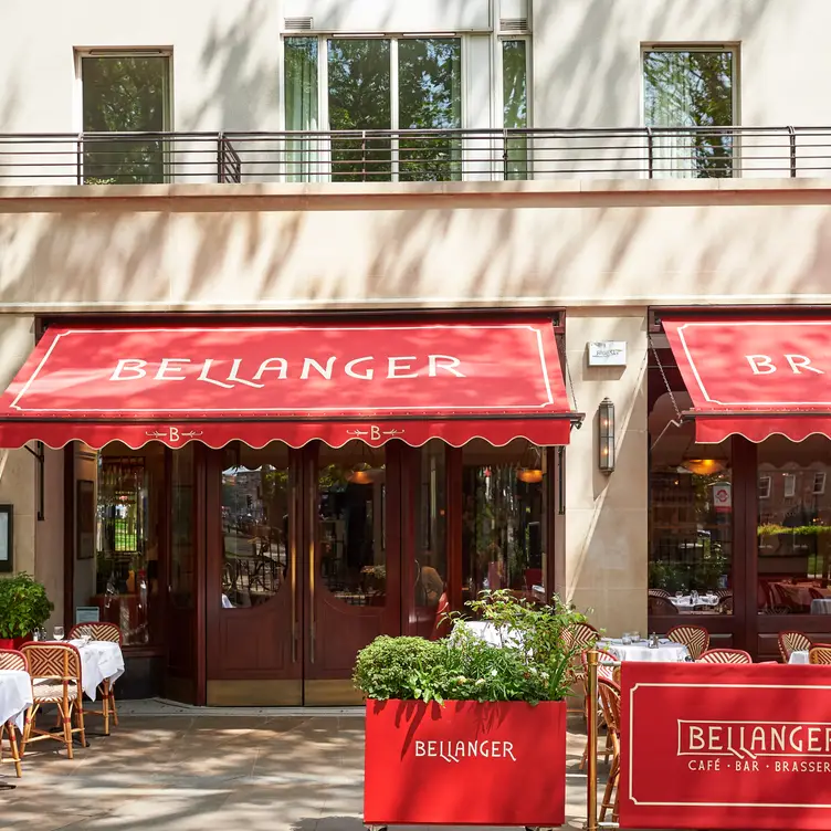 Outdoor seating at Bellanger, one of the best French restaurants in the city