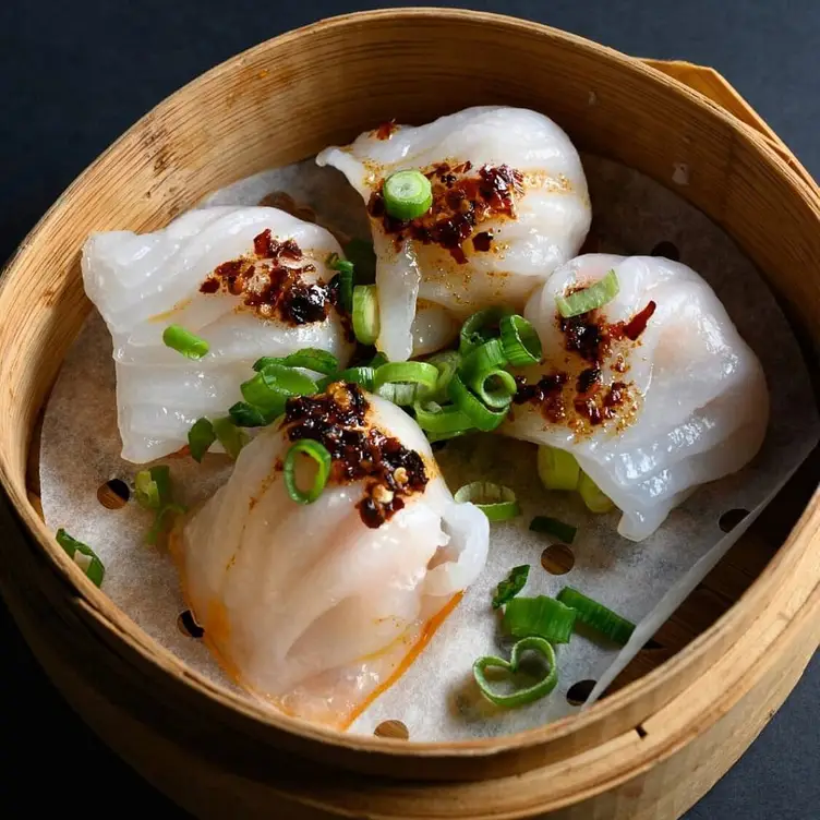 Tasty Chinese dumplings at Blue Eyed Panda, one of the best Chinese restaurants in Manchester.