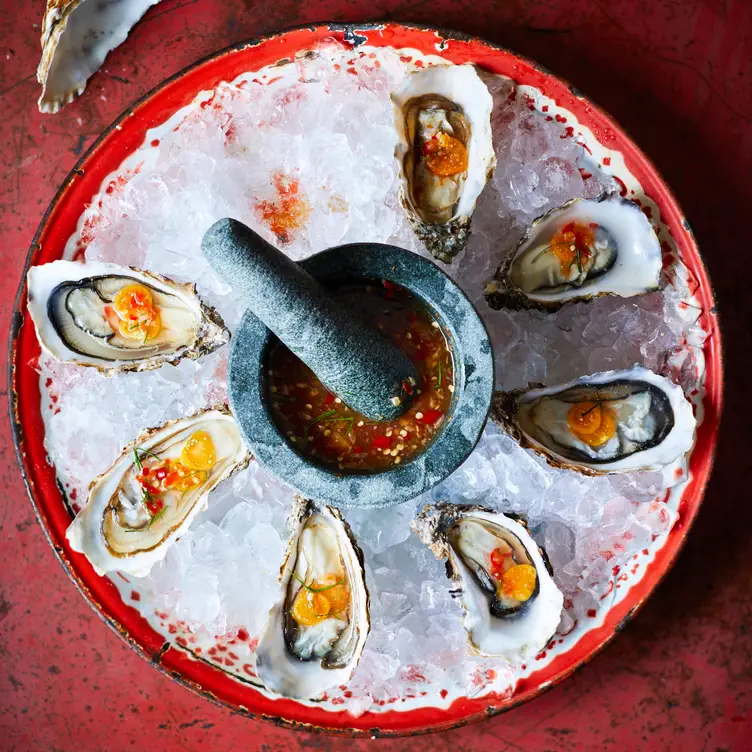 Oysters on ice at Farang London, one of the city’s best Thai restaurants.