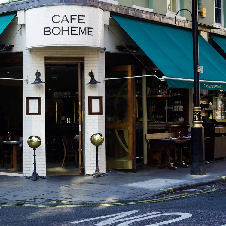 The entrance to Café Boheme, one of London’s best French restaurants