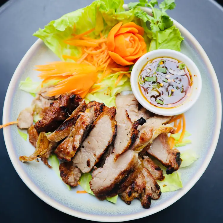 A salad with meat at Thai Taste Restaurant.