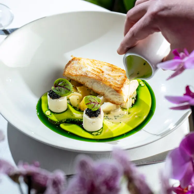 A fish dish at Coq d’Argent, one of the best French restaurants in central London.