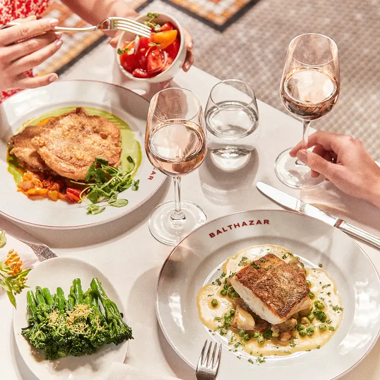 Fish dishes at Balthazar London, one of the best French restaurants in London