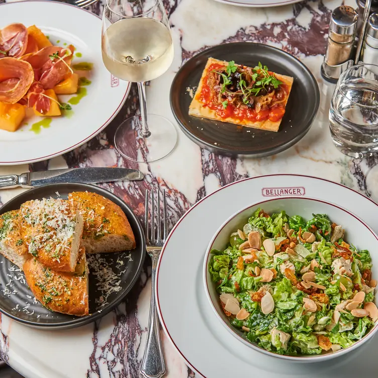 Salad and bread at Bellanger, one of London’s best French bistros