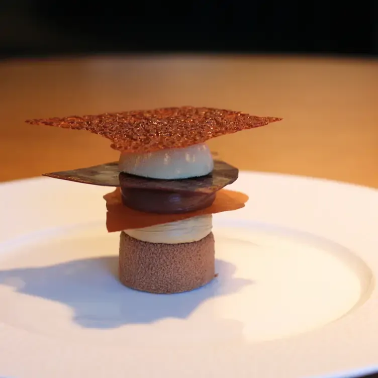 A stacked dessert served at Glovers Alley, one of the best romantic restaurants in Dublin.