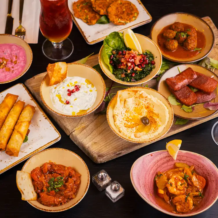 A range of dishes, including hummus and other starters at Lokma Westfield.