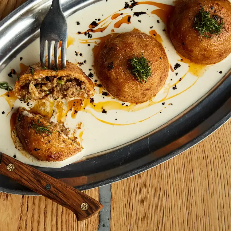 A starter being eaten at The Counter, one of the best Turkish restaurants in London.