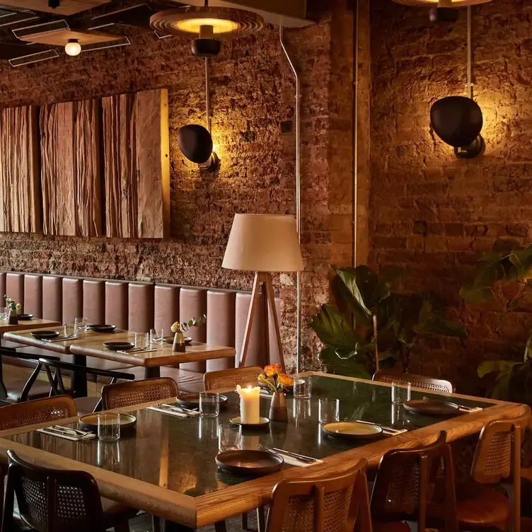 Tables, chairs and the interior at The Counter, one of the best Turkish restaurants in west London.