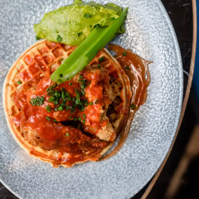 A savoury waffle dish from Isabelle’s, one of the best brunch restaurants in Dublin.