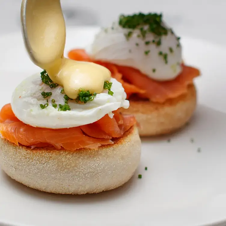 Eggs royal with salmon and hollandaise sauce at Brasserie Sixty6, which serves one of the best brunches in Dublin.