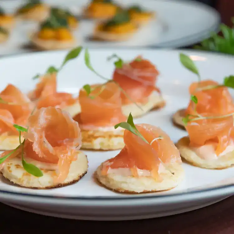 Salmon and cream cheese bellinis at The Florence.