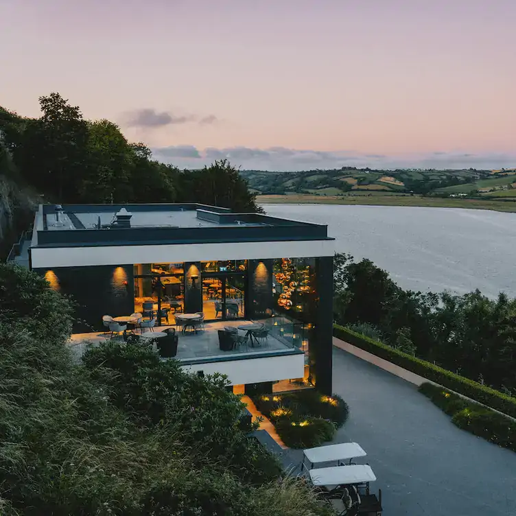 Milk Wood House restaurant overlooking the Taf Estuary, one of the best seaside restaurants in the UK.