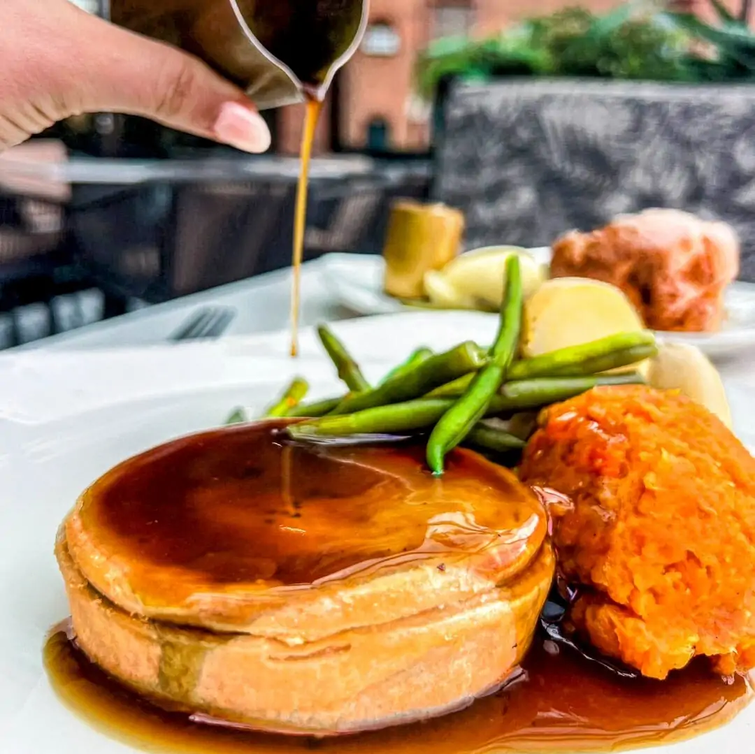 Albert's vegan Sunday roast pie in Manchester