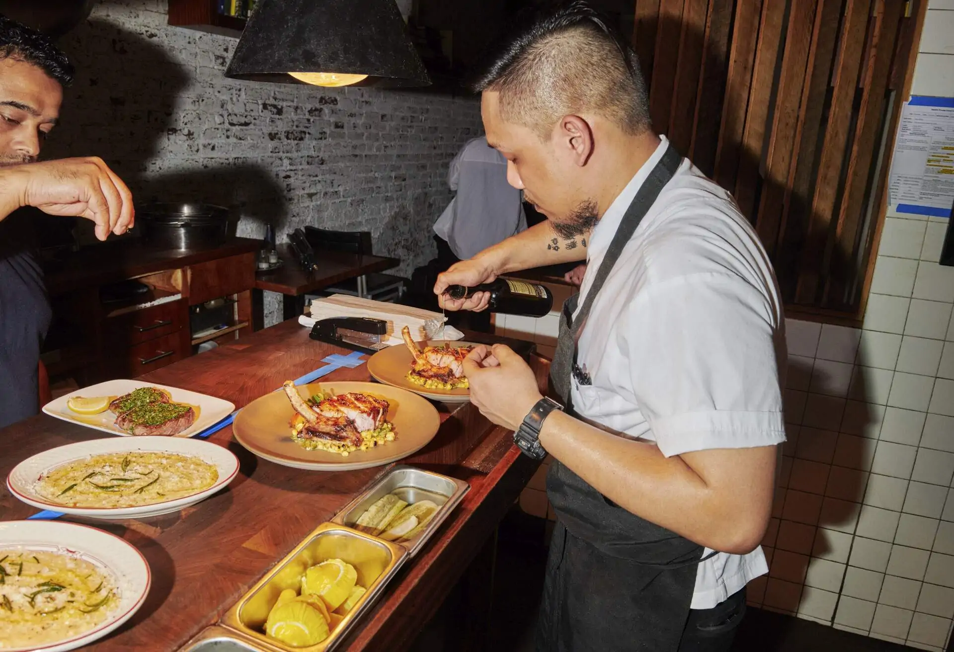 chef at the back of house kitchen